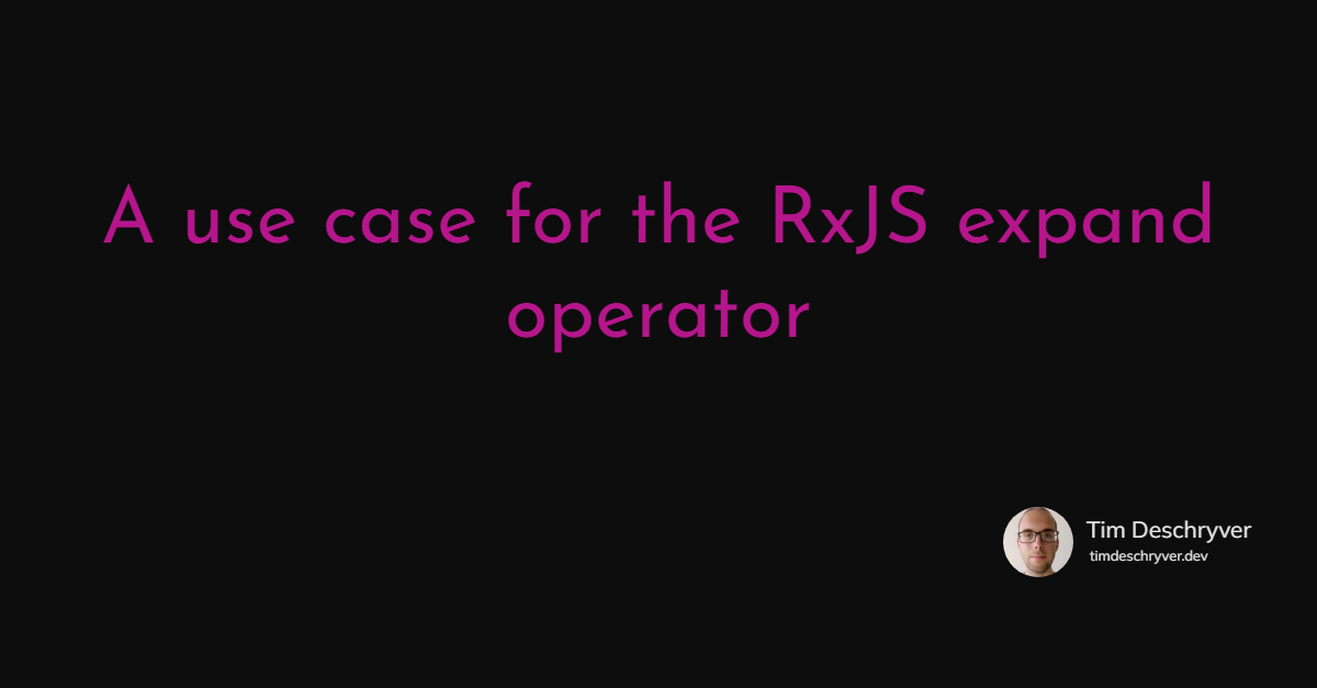 A use case for the RxJS expand operator