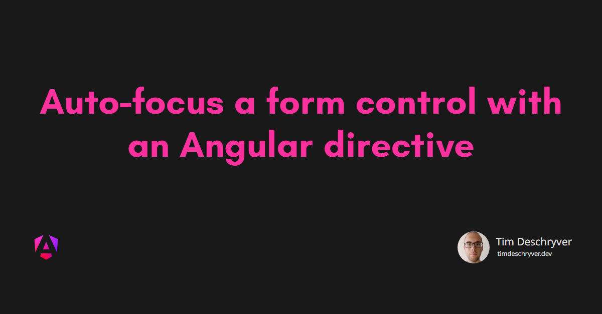 Auto-focus a form control with an Angular directive