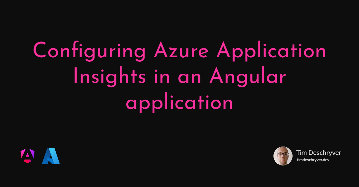 Configuring Azure Application Insights in an Angular application