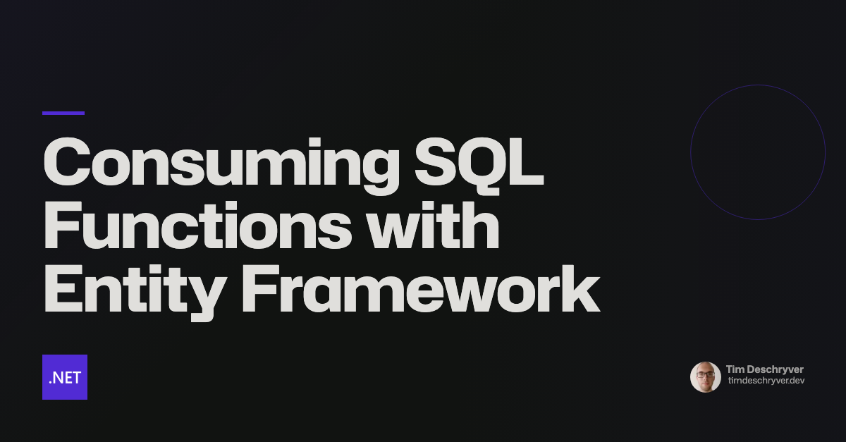 Consuming SQL Functions with Entity Framework