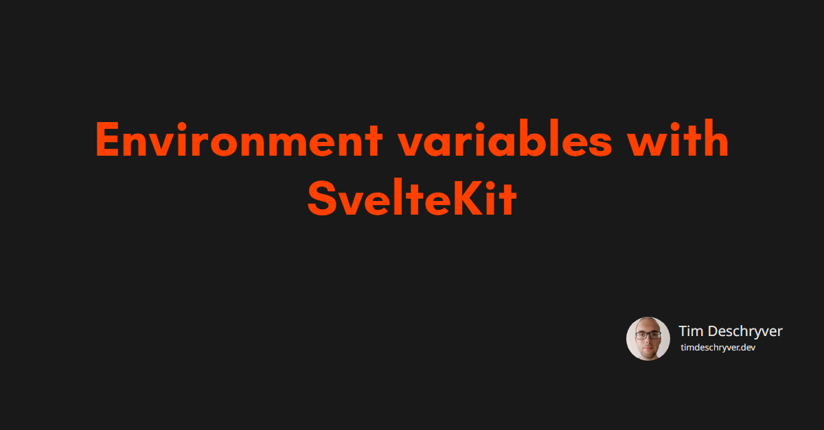 Environment variables with SvelteKit