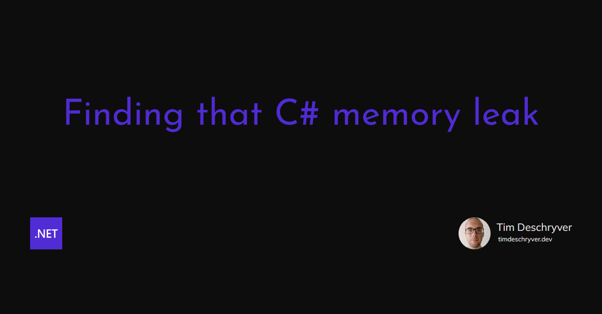 Finding that C# memory leak