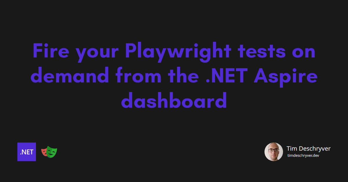 Fire your Playwright tests on demand from the .NET Aspire dashboard