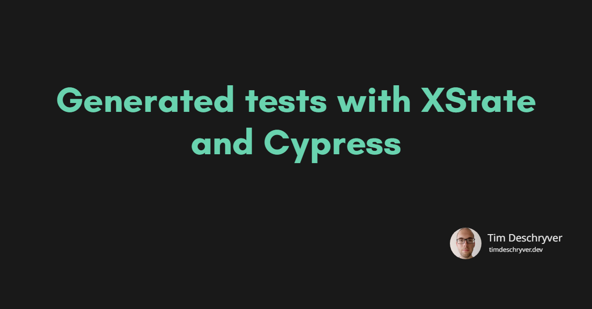 Generated tests with XState and Cypress