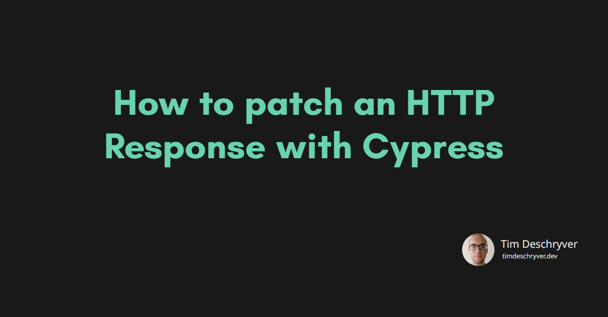 How to patch an HTTP Response with Cypress