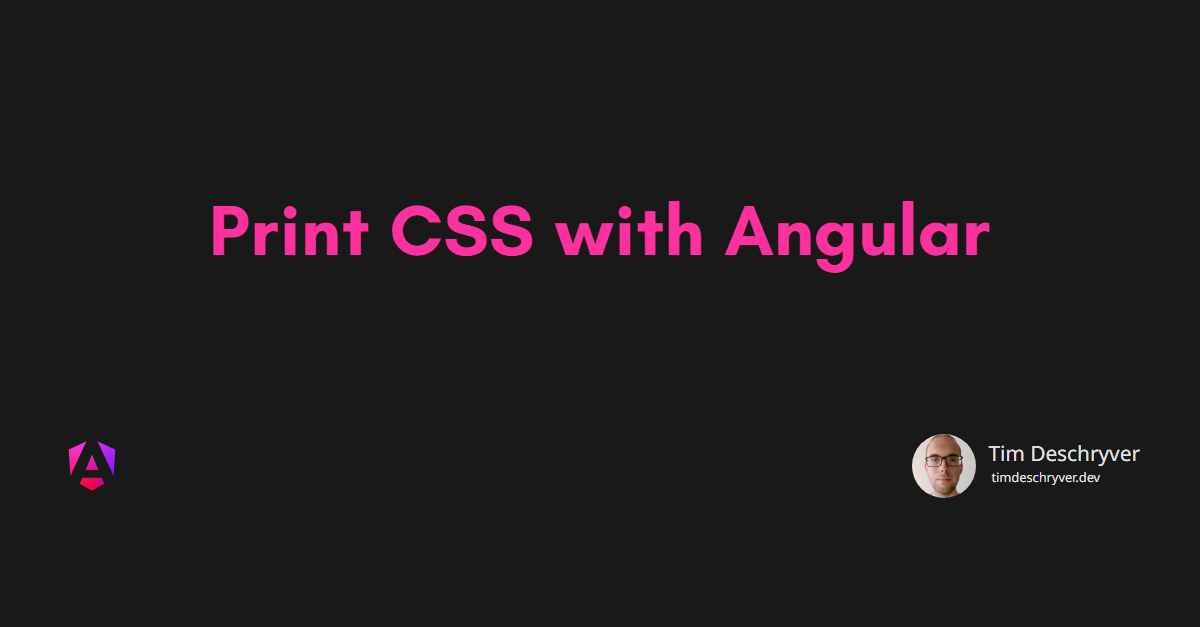Print CSS with Angular