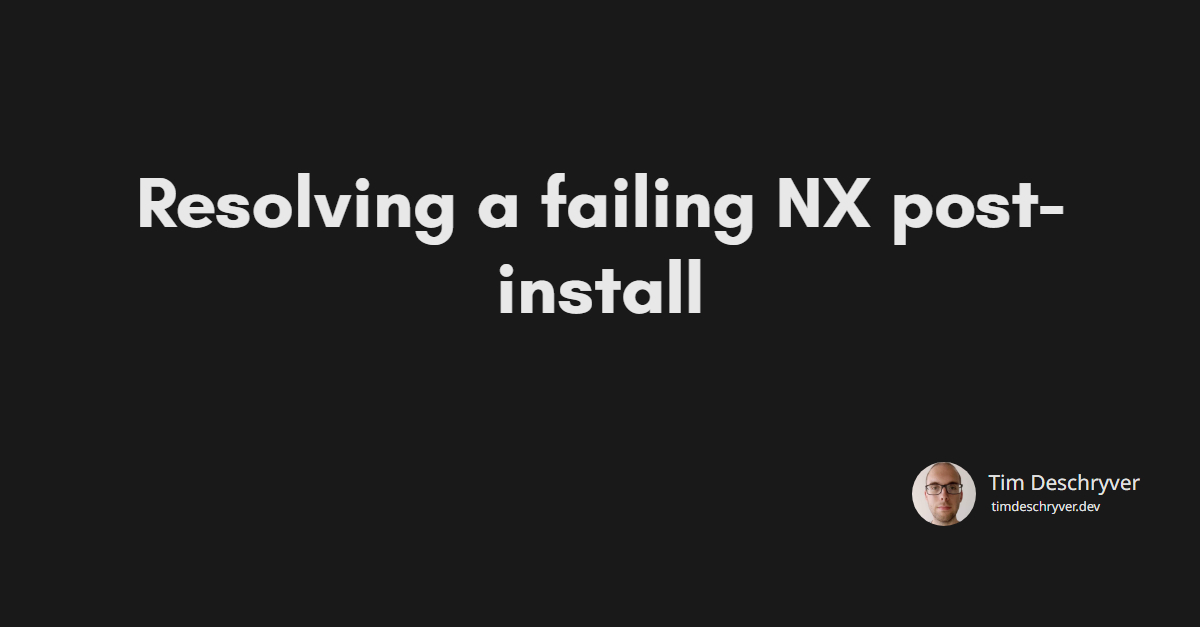 Resolving a failing NX post-install