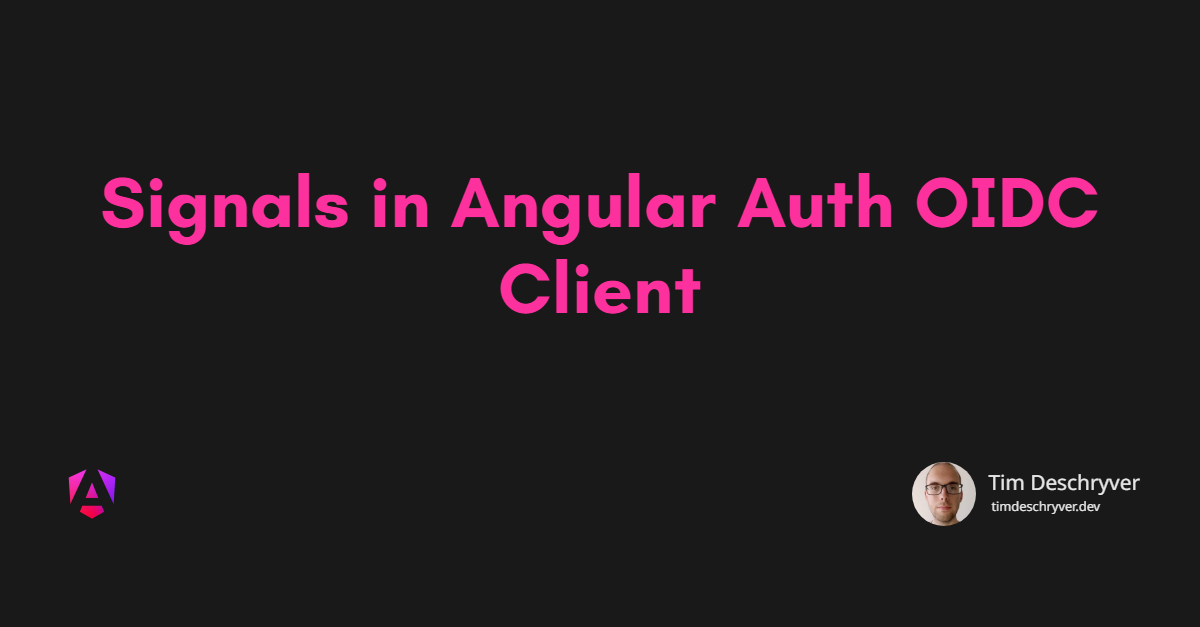 Signals in Angular Auth OIDC Client