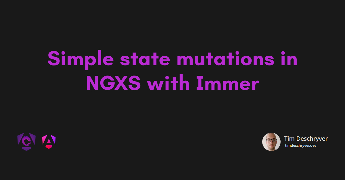 Simple state mutations in NGXS with Immer