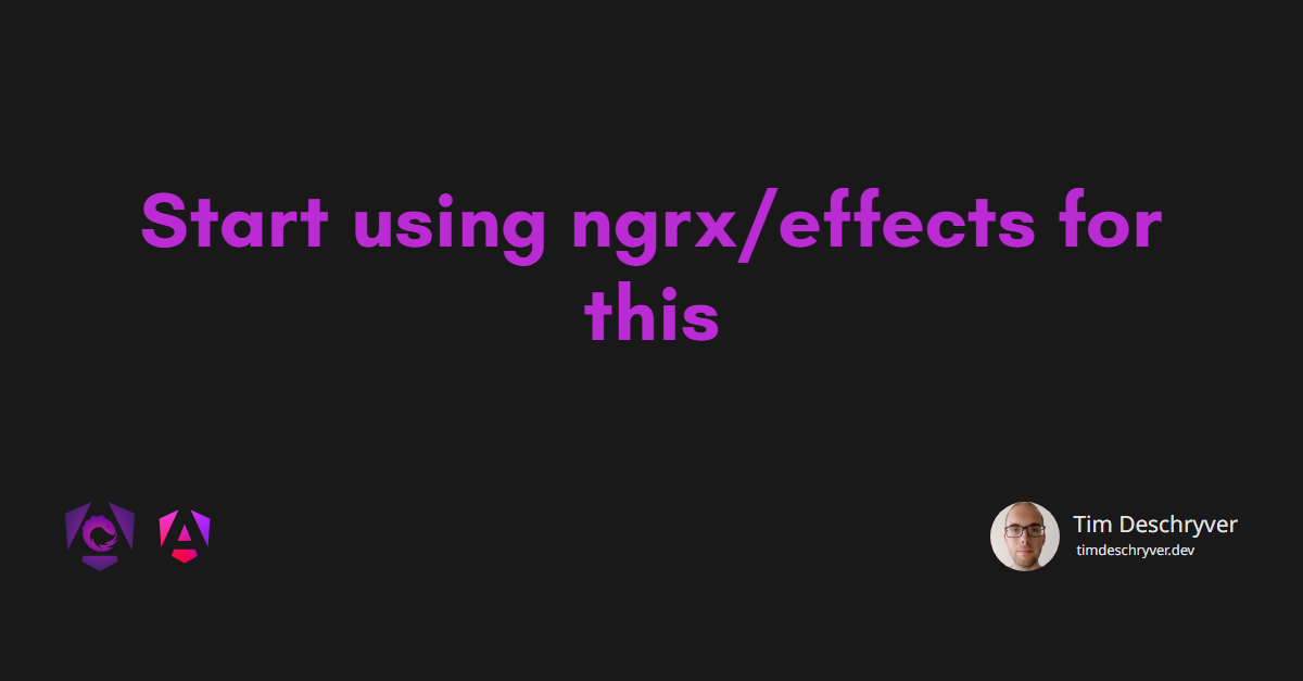 Start using ngrx/effects for this