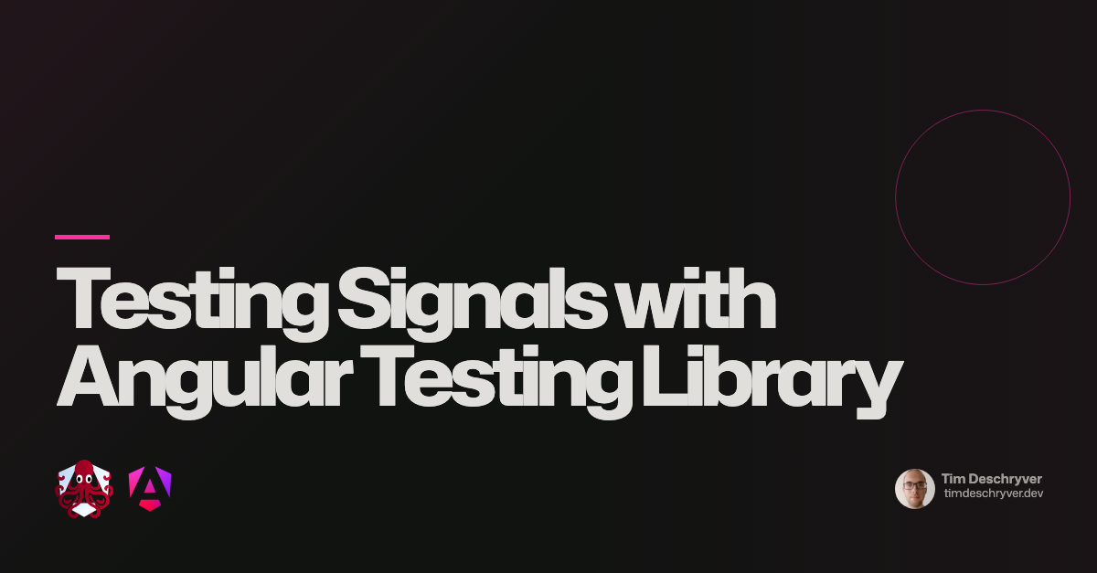 Testing Signals with Angular Testing Library