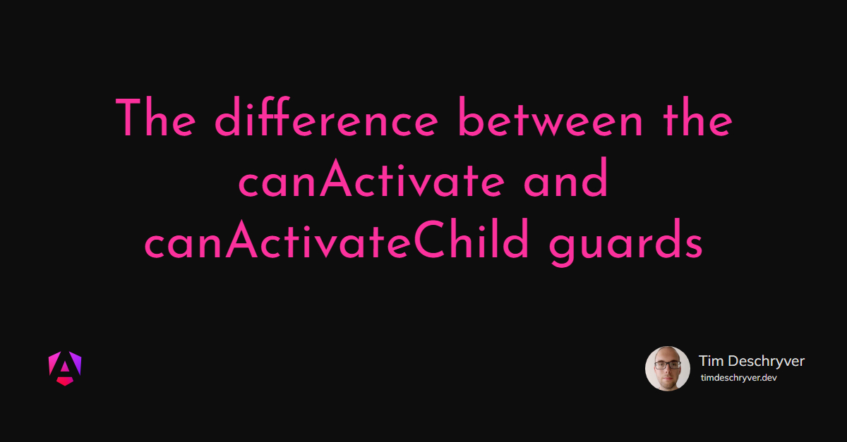 The difference between the canActivate and canActivateChild guards