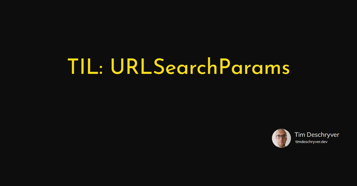 TIL: URLSearchParams