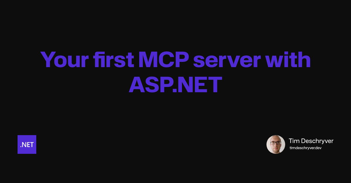 Your first MCP server with ASP.NET